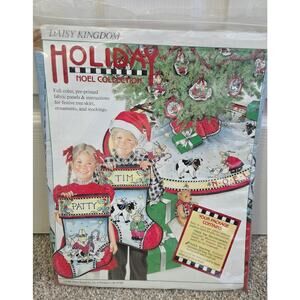 Daisy Kingdom Vintage Christmas Pre Printed Fabric Panels: 24" Long Stocking